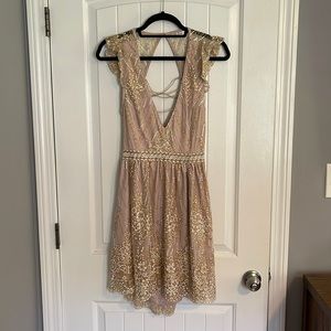 Hello Molly Roaming Free Dress Champagne